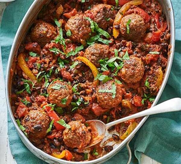 Meatballs with Black Beans